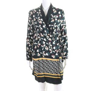 Deby Debo Womens Ophelia Floral Print Wrap Dress Black Size Extra Large 11214306